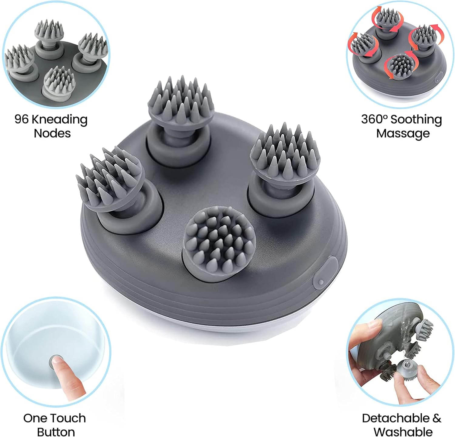 Miniatura 5 de Masajeador Recargable de Cabeza Capilar